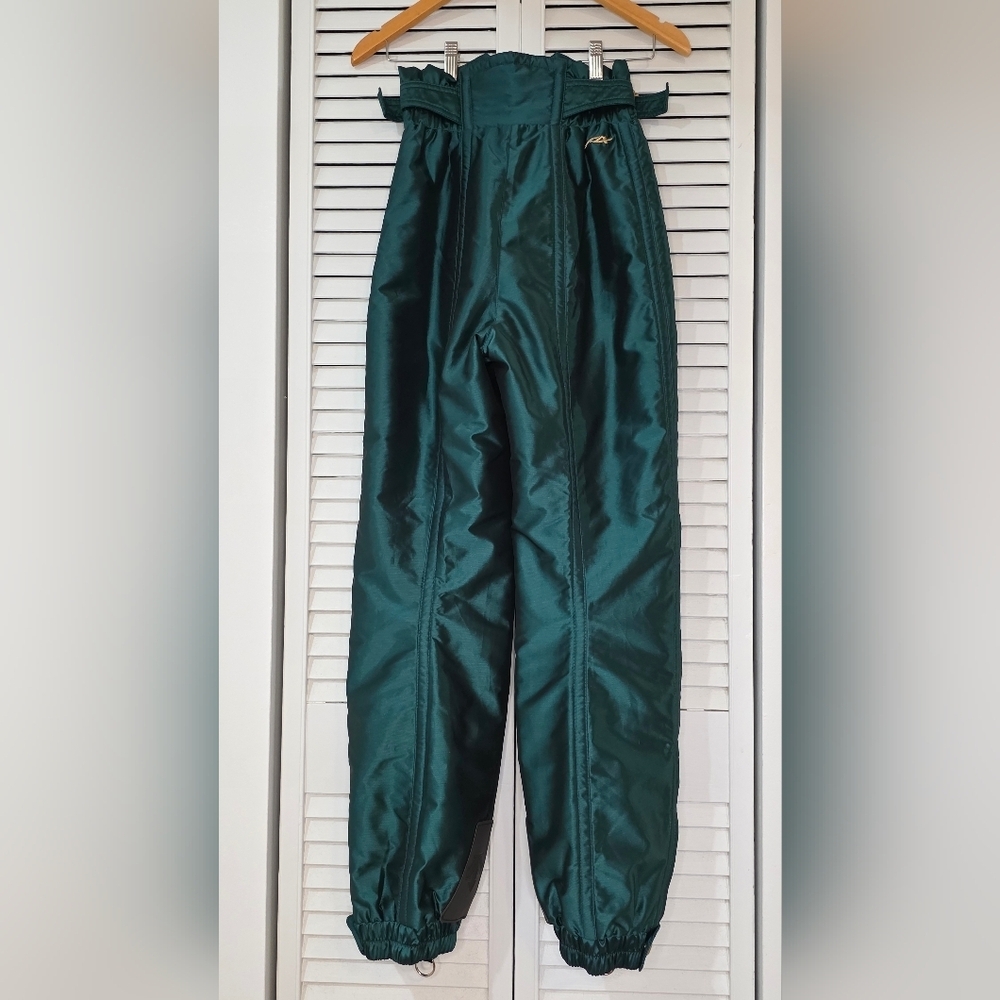 Descente Teal Ski Pants Golden Accents Size XS Weather Proof Perfect Condition - Picture 3 of 12